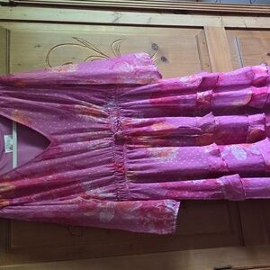 Postmark Destination 365 Pink Floral Chiffon Maxi  Dress